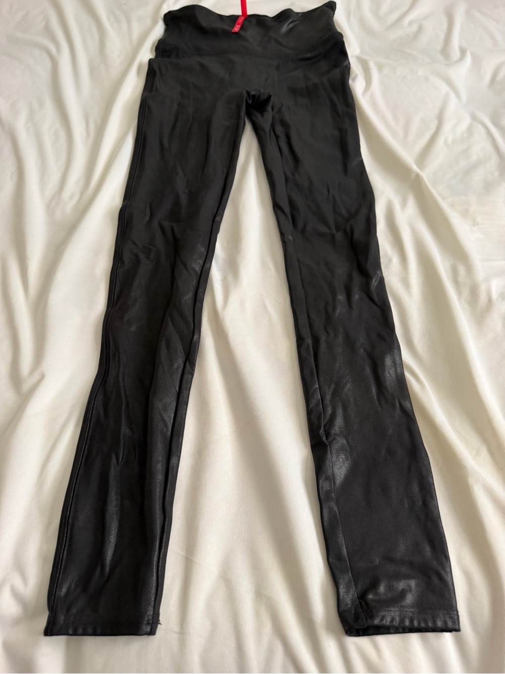 SPANX Black Faux-Leather Leggings